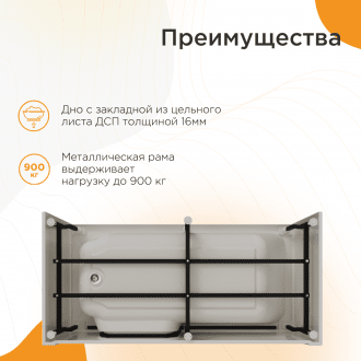 Ванна для людей с частичной утратой опорно-двигательных функции Radomir Грасс 2 в Екатеринбурге
